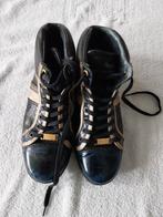 Zwart/Blauw sneakers met goud, Gedragen, Pantofola d'oro, Sneakers of Gympen, Zwart