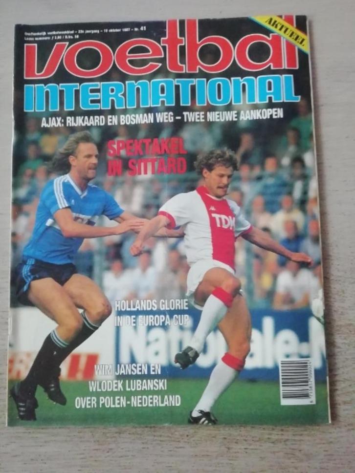 Voetbal International, 22e  jaargang, nr. 41, 1987., Verzamelen, Sportartikelen en Voetbal, Gebruikt, Boek of Tijdschrift, Overige binnenlandse clubs