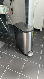 Prullenbak met vlinderdeksel van Simplehuman, 40 liter of meer, Ophalen, Zo goed als nieuw, 50 tot 75 cm
