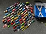 Ca 80 auto’s Hotwheels en een enkele Matchbox (incl koffer), Ophalen, Gebruikt