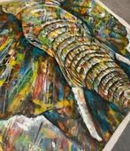 Groot schilderij doek Dr. Bulugu Olifant kunst art painting, Antiek en Kunst, Ophalen of Verzenden