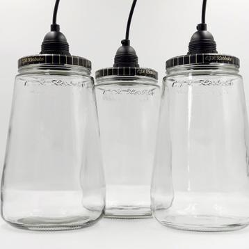 AANBIEDING Kesbekelamp | Glazen lamp | Pickle jar lamp  beschikbaar voor biedingen
