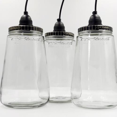AANBIEDING Kesbekelamp | Glazen lamp | Pickle jar lamp, Huis en Inrichting, Lampen | Hanglampen, Nieuw, Minder dan 50 cm, Glas