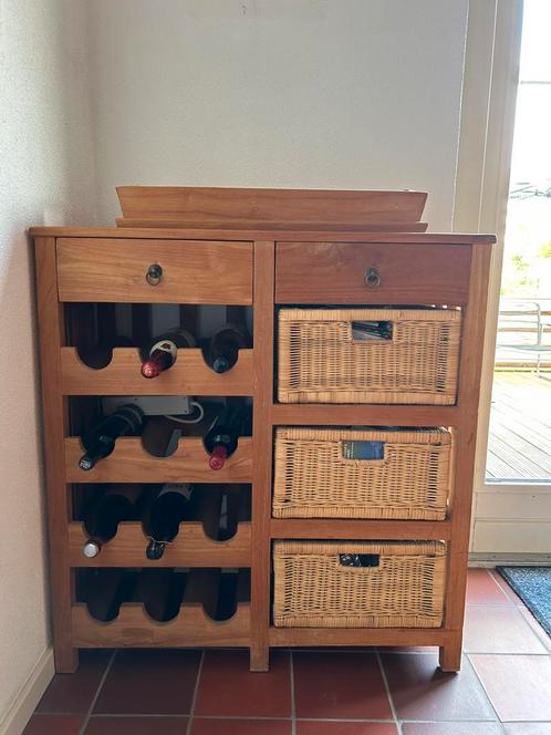 Wijnrek kastje voor 12 flessen, Huis en Inrichting, Kasten | Ladekasten, Gebruikt, Minder dan 100 cm, 50 tot 100 cm, 25 tot 50 cm