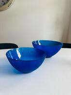Arcoroc France Kobaltblauwe Schalen Set, Huis en Inrichting, Schaal, Rond, Ophalen of Verzenden, Glas