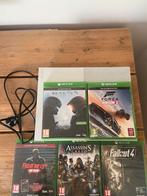 Xbox one s 500GB + stroomkabel + spellen, 500 GB, Zonder controller, Zo goed als nieuw, Ophalen