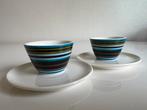 2 Iittala Origo Eierdop Schotel Blauw Zwart Häberli Nieuwst, Huis en Inrichting, Keuken | Servies, Overige typen, Ophalen of Verzenden