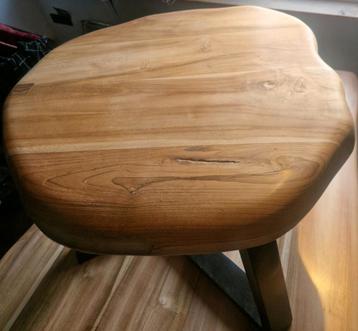 Exclusieve design salontafel – massief teak 7cm & gepolijst! beschikbaar voor biedingen