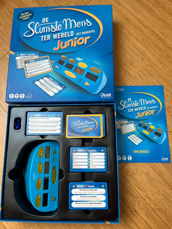 Bordspel De slimste mens junior, Hobby en Vrije tijd, Gezelschapsspellen | Kaartspellen, Zo goed als nieuw, Ophalen of Verzenden