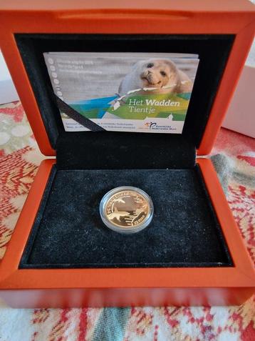 Gouden tientje Willem Alexander. Thema Waddenzee 2016. beschikbaar voor biedingen