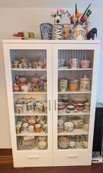 Witte servieskast Piet Klerkx buffetkast, Ophalen, Gebruikt, 100 tot 150 cm, Glas