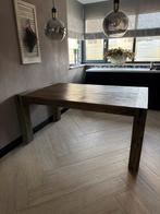 Houten Eettafel - Robuust Design, Huis en Inrichting, Tafels | Eettafels, Ophalen, Gebruikt, 100 tot 150 cm, Eikenhout