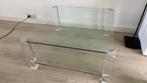 Salontafel van glas, Huis en Inrichting, Tafels | Salontafels, 50 tot 100 cm, Minder dan 50 cm, Glas, Modern