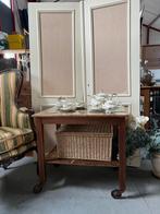 Vintage houten serveerwagen op wieltjes (70x50x64 cm), Ophalen of Verzenden, D, D, D