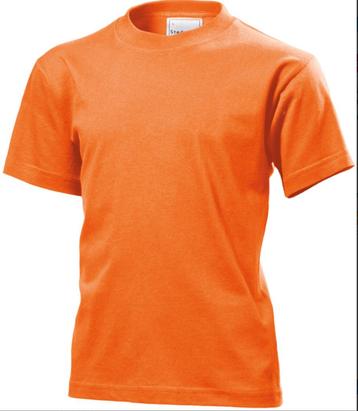 Pakket t-shirts oranje. 125 stuks