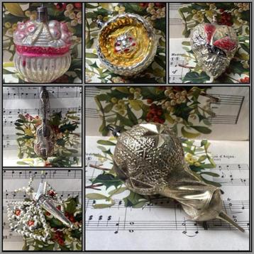 Oude kerstbal figuren zo mooi! Bij Puurnostalgie natuurlijk! beschikbaar voor biedingen