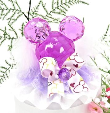 Een mooie paarse kristalen Mickey of Minnie taarttopper. beschikbaar voor biedingen