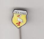 Den Haag Ooievaar emaille stadswapen speldje, Verzamelen, Speldjes, Pins en Buttons, Gebruikt, Niet vindbaar, Niet vindbaar, Speldje of Pin