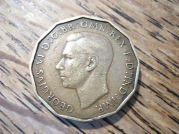 Engeland 3 Pence 1937 "Ticky", koning George VI #155 beschikbaar voor biedingen