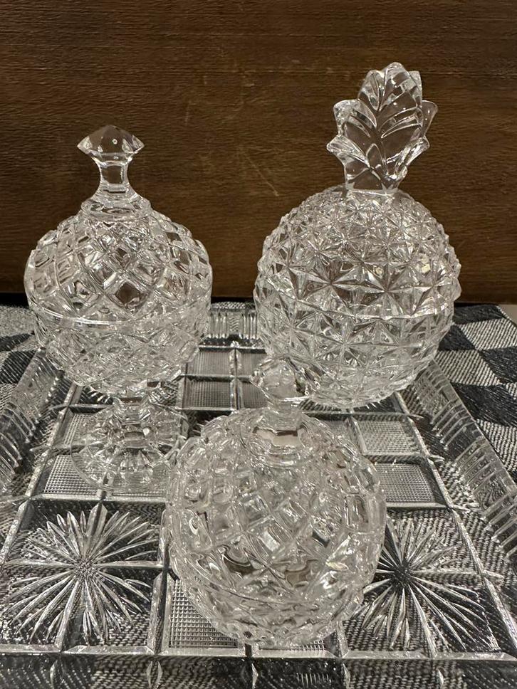 Kristal Glas kaptafelset . Art deco, Antiek en Kunst, Antiek | Glas en Kristal, Ophalen