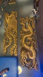Chinese sier draak en vuur vogel twee delen., Ophalen of Verzenden