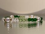 Armband met chrome diopside, peridoot, zoetwaterparel, ...., Verzenden, Nieuw