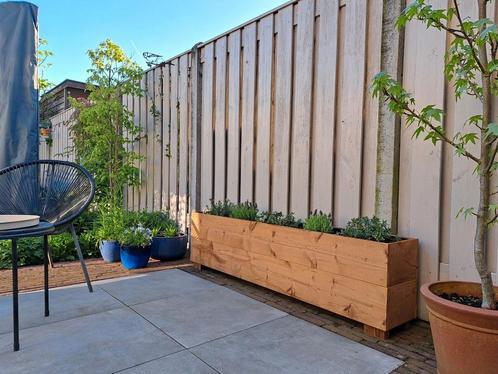 Plantenbak (op wens gemaakt), Tuin en Terras, Bloembakken en Plantenbakken, Nieuw, Hout, Tuin, 100 cm of meer, Vierkant, Ophalen