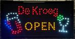 De Kroeg open bier led lamp lichtbak wanddeco cafe decoratie, Info@deconoord.nl, Deco Noord, Nieuw, Ophalen of Verzenden