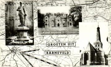 Groeten uit Barneveld - 3 afb o.a. kerk kasteel - gelopen beschikbaar voor biedingen