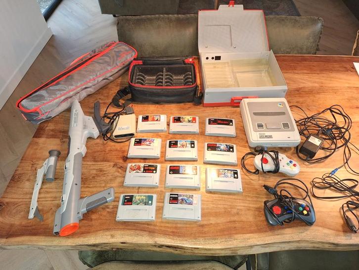Super Nintendo Retro Set – Compleet + 11 Games + Scope
 !, Spelcomputers en Games, Games | Nintendo Super NES, Zo goed als nieuw