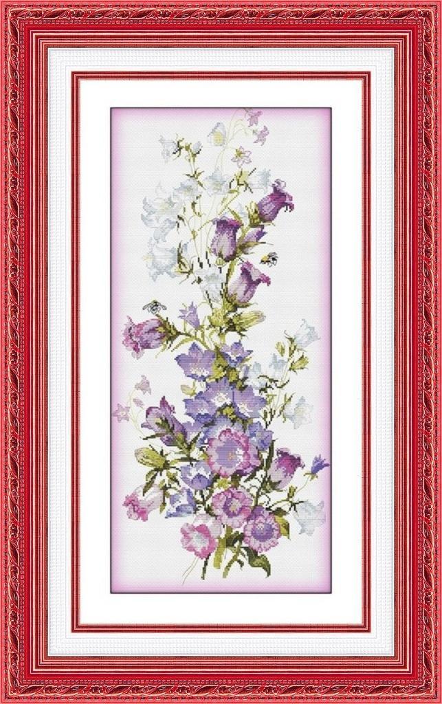 # Compleet, nieuw borduurpakket; Blue bells #, Hobby en Vrije tijd, Borduren en Borduurmachines, Nieuw, Borduurpakket, Handborduren