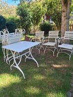 Franse bistro  tuinstoel(en) opklapbaar en tuintafel, Ophalen, Gebruikt, Hout