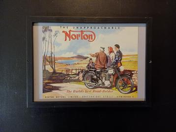 NORTON Motorcyle reclame poster afbeelding in lijst kader beschikbaar voor biedingen