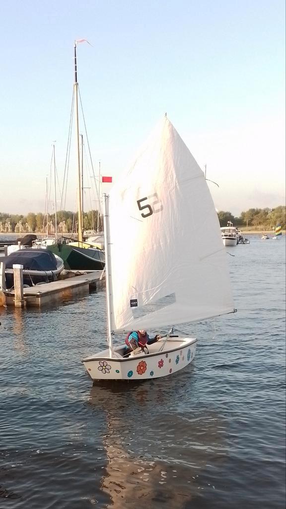 Optimist, Watersport en Boten, Zeilen en Zeiltoebehoren, Gebruikt, Overige typen, Minder dan 15 m², Ophalen