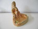 Terracotta beeld asbak met een indiaan Petri tegelen Holland, Ophalen of Verzenden