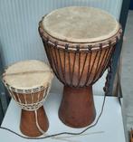 Prachtige Djembe Drum Trommel Set Houtsnijwerk Instrument, Trommel, Ophalen of Verzenden, Zo goed als nieuw