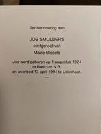 Smulders x Bissels Berlicum Udenhout, Ophalen of Verzenden, Bidprentje
