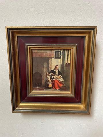 Prachtige kunstkopie van antiek schilderij "Pieter de Hooch" beschikbaar voor biedingen
