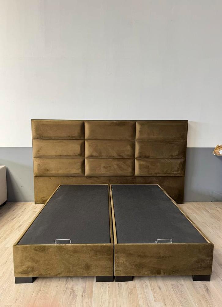 Tweepersoonsbed met opbergruimte, Huis en Inrichting, Slaapkamer | Bedden, Tweepersoons, 180 cm, Stof, Ophalen