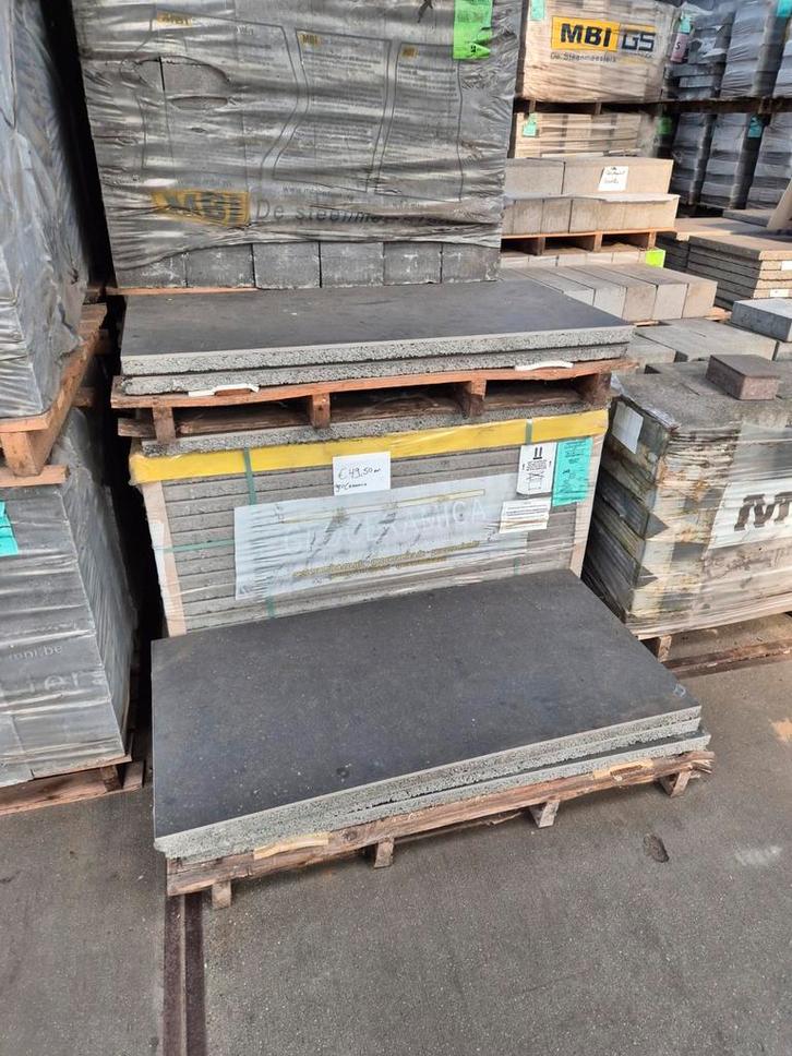 28m Geoceramica Impasto Negro antraciet restpartij s-partij, Tuin en Terras, Tegels en Klinkers, Nieuw, Terrastegels, Keramiek