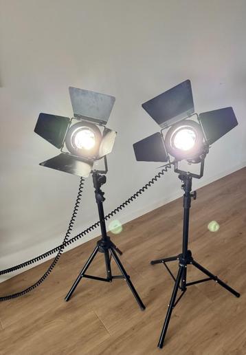 Twee daglicht lampen met banieren (Besselink Licht) beschikbaar voor biedingen