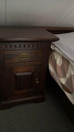 2 persoons bed teakhout inclusief matras, Ophalen, Bruin, 210 cm, Tweepersoons