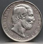 Zilveren 1 gulden 1864 - Willem 3, Postzegels en Munten, Munten | Nederland, Zilver, 1 gulden, Koning Willem III, Losse munt