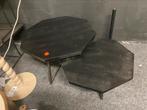 Salontafel set 8 kant zwart mango hout b keus, Ophalen, 50 tot 100 cm, Nieuw, 50 tot 100 cm
