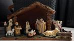 Grote gedetailleerde Kerststal met beeldjes 39x24, Ophalen of Verzenden