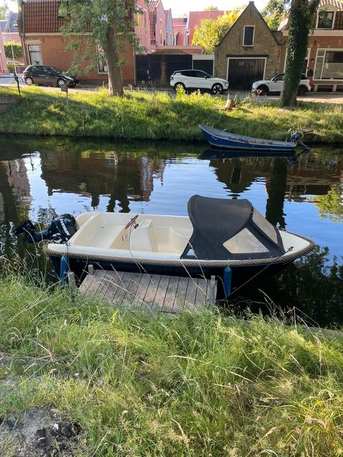 Oudhuizer 460 incl electric evinrude 9.8, Watersport en Boten, Vis- en Consoleboten, Zo goed als nieuw, Tot 10 pk, 3 tot 6 meter