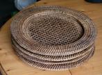 Onderbord riet rotan, 4 stuks, Huis en Inrichting, Woonaccessoires | Onderzetters, Ophalen, Zo goed als nieuw, Bord