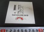 sticker PTT Telecom Laat eens wat van je hoorn  strip 1297, Verzamelen, Ophalen, Zo goed als nieuw, Bedrijf of Vereniging