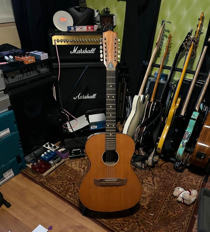 Akoestische opknapper (12 snarig), Muziek en Instrumenten, Snaarinstrumenten | Gitaren | Akoestisch, Zo goed als nieuw, Western- of Steelstringgitaar