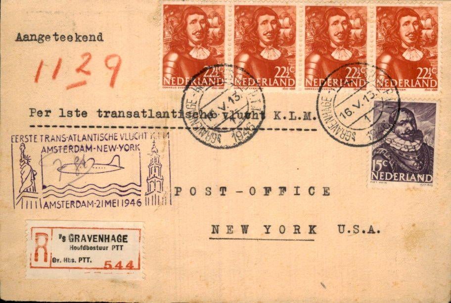 FFC - New York - Zeehelden - PTT - 1946, Ophalen of Verzenden, Briefkaart